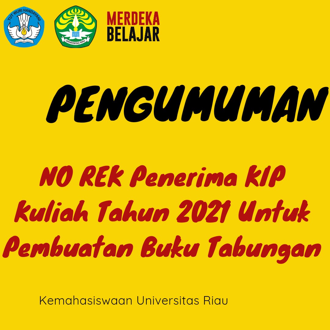 Pengumuman Penrima Beasiswa Pemprov Riau Tahun 2021 | Kemahasiswaan Universitas Riau